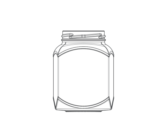Hexagon jar 04522