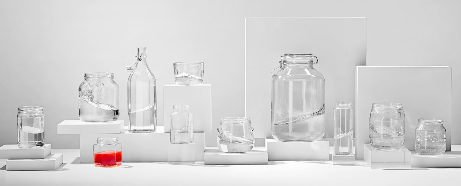 NC Sechskantglas Rot